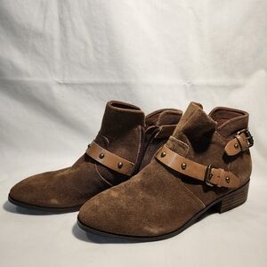 Crown Vintage Tan Suede Ankle Boots